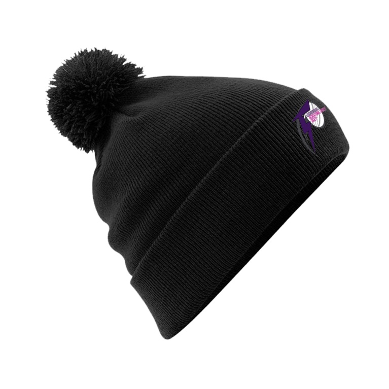 LOUGHBOROUGH RECREATIONAL CC Original Pom Pom Beanie : Black